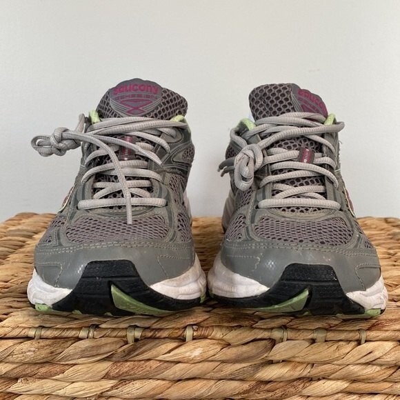 Saucony Cohesion XT-600 Athletic Running Shoes Performance Wear Lime Green Pink - Picture 3 of 12